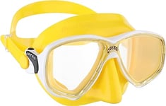 Cressi Marea Mask - Diving and Snorkelling Mask, Yellow/White, One Size, Unisex Adult
