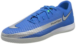 NIKE Unisex Phantom GT Academy IC Soccer Shoe, Photo Blue MTLC Silver Rage Green Black, 7 UK