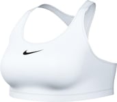 NIKE DX6823-100 W NK SWSH MED SPT Bra Sports Bra Women's White/Stone Mauve/Black Size 2X