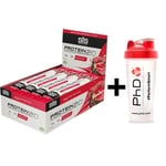 SIS Protein Bars Peanut Butter & Jelly 12 x 64g + PhD Shaker DATED FEB/2023