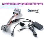 Bil Bluetooth 5.0 Trådlös telefonsamtal Handsfree Aux In Adapter För Volvo C30 S40 V40 V50 S60 S70 C70 V70 Xc70 S80 Xc90 Med Mic-Xin