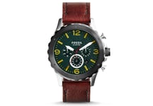 Fossil Klockarmband JR1466 Läder Röd 22mm