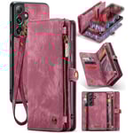 CaseMe Multi-slot Plånboksfodral Samsung Galaxy S24 Röd