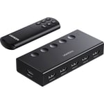 UGREEN CM568 HDMI Switch 5 in 1 Out 4K60Hz HDMI Splitter - with Remote 5 Port HDMI Switcher Selector - Support 3D CEC HDR HDCP2.2 - Compatible with PS5/4/3 Xbox Nintendo Switch Roku TV Fire Stick