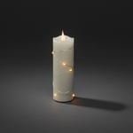 Konstsmide Christmas LED-vahakynttilä creme, valoväri meripihka, 15,2cm