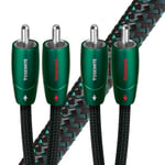 Audioquest AUDIOQUEST Yosemite 1M 2 to RCA Male. Solid perfect-surface copper plus. FEP air-tubes. Carbon-based noise-dissipation. Cold welded direct silver plated pure red copper. Jacket - green-black braid