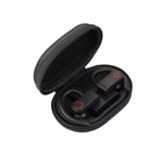 Huikanga Wireless sports Bluetooth headset 5.0 master-slave switch waterproof belt charging compartment (Color : Black)