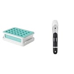 OXO Good Grips Silicone Small Ice Cube Tray with Lid & Good Grips Soap Dispensing Dish Brush,Pack of 1