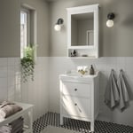 IKEA IKEA HEMNES / RUTSJÖN kommod m lådor/tvättställ/kran, vit, 62x49x95 cm, cm 62x49x95 cm