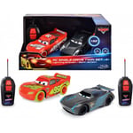 Jada RC Disney Cars Glow Racers fjernstyrede biler, Lynet McQueen & Jackson Storm