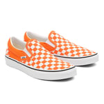 VANS Checkerboard Classic Slip-on Shoes ((checkerboard) Orange Tiger/true White) Women Orange, Size 6.5