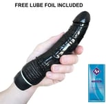 Vibrator Dildo 6 Inch G-SPOT CURVED Black Vibe Realistic Ladies Vagina Sex Toy