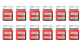 24 x Panasonic D Size Zinc Carbon Batteries LR20, MN1300, Mono, 13G, R20P, 1250
