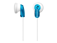 Sony MDR-E9LP - Hörlurar - öronknopp - kabelansluten - 3,5 mm kontakt - blå