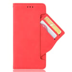 NEINEI Case for Xiaomi Redmi Note 10S/Redmi Note 10 4G,Premium Leather Wallet Flip Cover with Credit Card Pocket,Kickstand,Magnetic Closure,Folio Book Style Shockproof Phone Protective Case,Red