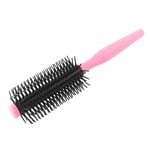 8.3" Length DIY Hairdressing Curly Hair Care Round Bristle Brush Comb Pink Black
