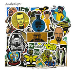 50Pcs/pack Breaking Bad Stickers US TV series For Luggage Laptop Skateboard Guitar Fridge Notebook Cool Stickers