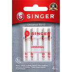Singer Sewing Machine Needle, Steel, Size 11/80 4/Pkg, 20-Count