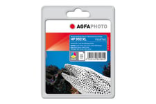 AgfaPhoto - färg (cyan, magenta, gul) - kompatibel - återanvänd - bläckpatron (alternativ för: HP 302XL, HP F6U67AE)