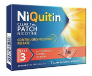 NiQuitin Clear 7mg Nicotine Patches, Step 3, 1 Week Supply, 7 patches