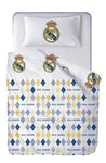 Real Madrid CF - Housse de Couette à Losanges pour lit de 90 cm (2 pièces)