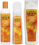 Cantu Shea Butter Moisturizing Curl Activator Cream, Wave Whip Curling Mousse & 