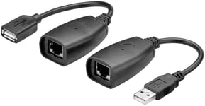 Goobay USB Extender Adapter Ethernet 40 m - Sort