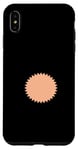 Coque pour iPhone XS Max Couleur de l'année 2024 – Pêche fuchsia et forme de soleil noir
