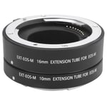 214 10mm + 16mm Metal Macro Autofocus Closeup Extension Tube Adapter Ring Kit,for Canon EOS EFM Mount Cameras