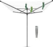 Brabantia Lift-O-Matic Large Rotary Airer Washing Line Metal 60m +cover+spike