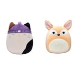 Squishmallows SQCR04208 16" Calico Beanie, Cam The Cat & Original 16-Inch Pace the Tan Fennec Fox - Large Ultrasoft Official Plush