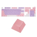 104 Keys Pudding Keycaps for Mechanical Keyboard Layout, Purple & Pink