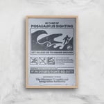 Jurassic World Mosasaurus Sighting Giclee Art Print - A3 - Wooden Frame