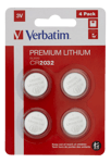 Verbatim CR2032 Lithium batteri 3V 4-pack