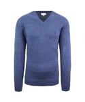 Lacoste Wool Mens Blue Sweater - Size Small