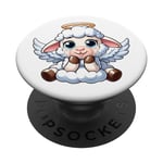 Cute Sheep Halo Angel with Wings PopSockets Swappable PopGrip