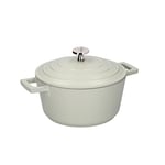 Masterclass Cocotte Ronde 2.5L avec Couvercle en Fonte D'Aluminium, Vert Menthe