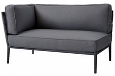 Cane-Line - Conic 2-sits Soffa Höger Grå