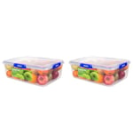 Sistema KLIP IT PLUS Food Storage Containers | 7.5 L Rectangle | Stackable & Airtight Fridge/Freezer Food Box with Lid | BPA-Free Plastic| Recyclable with TerraCycle® (Pack of 2)