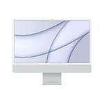 iMac 24 - Puce Apple M1 - RAM 8Go - Stockage 256Go - CPU 8 c?urs GPU 7 c?urs Clavier Pavé Numérique Touch ID - Argent - Neuf