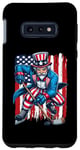 Galaxy S10e Uncle Sam Hockey Player 4th of July American Flag Case