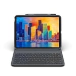 Zagg Pro Keys Keyboard & Detachable Case Compatible with Apple iPad 10.9in, Backlit, Durable, Lightweight, Travel Friendly, Bluetooth, Gray/Black, (British English)