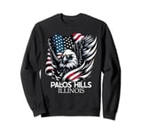 Palos Hills Illinois 4th Of July USA American Flag Sweatshirt