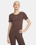 Nike Sportswear Chill Knit Women's Tight Scoop-Back Short-Sleeve Mini-Rib Top