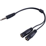 Dual Microphone Earphone/Headphone Adapter Splitter TRRS for Smartphones