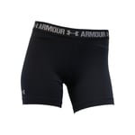 Under Armour Women's HeatGear Middy Compression Shorts, Black, X-Small