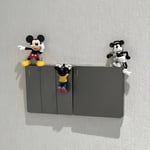 3× Mickey Mouse Figures Cup Switch Edge Cake Topper Ornament Doll House Toy 5cm