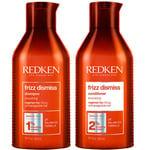 Redken Frizz Dismiss Shampoo and Conditioner Bundle for Smoothing Frizzy Hair