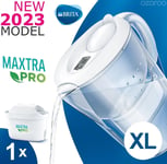 BRITA Marella XL Water Filter Fridge Jug White 3.5L + MAXTRA PRO All-in-1 Filter
