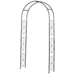 Svart Metall Spaljé Trädgårdsbåge 114x30x230 cm